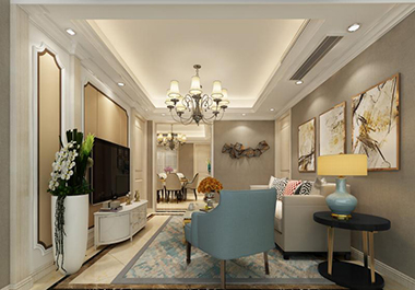 衡阳银丰润园130㎡ 三室两厅 简欧风格装修效果图
